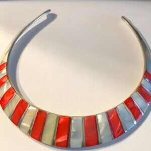 VINTAGE BRASS SHELL CUFF NECKLACES ONE SIZE FITS ALL